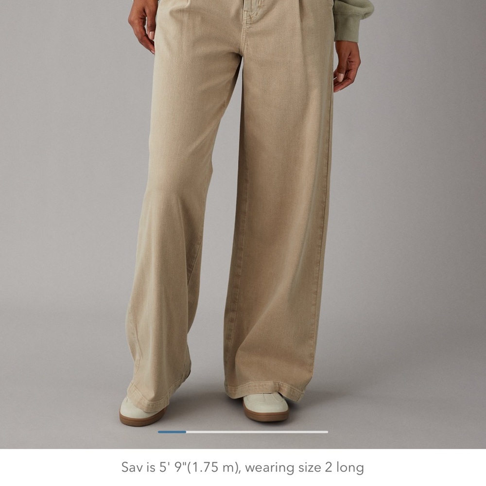 American Eagle Outfitters Tan Wide-Leg Pants